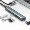 USB šakotuvas QOLTEC 53792, USB-C 3.1 į 4 prievadus (USB 3.0 x1, USB 2.0 x3)