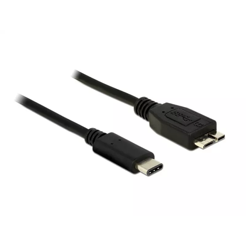 USB laidas DeLOCK 1 m USB 3.1 / USB 3.2 Gen 2 USB-C – Micro-USB B juodas