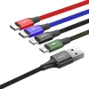 USB laidas Baseus Fast 4in1 2xUSB-C / Lightning / Micro 3.5A 1,2m (juodas)
