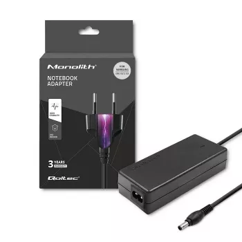 Qoltec 50015 60W maitinimo adapteris Samsung | 60W | 19V | 3,15A | 5,5*3,5+pin | su maitinimo laidu