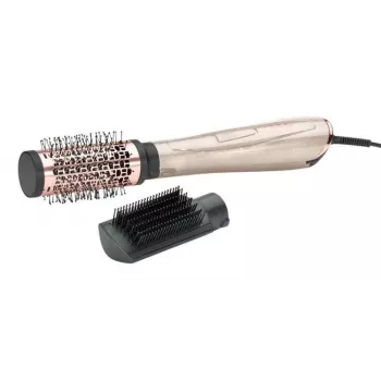 Šildomas šepetys plaukams tiesinti BABYLISS AS914PE, 1000 W, 2,5 m laidas, Ø 5 cm, 3 temperatūros lygiai, juoda/rožinis auksas