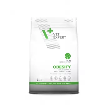 Sausas šunų ėdalas VETEXPERT Veterinary Diet Obesity 2 kg – suaugusių šunų svorio kontrolė, paukštiena, baltymai 30%, riebalai 6,5%