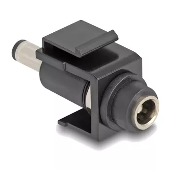 DeLOCK Keystone modulis nuolatinės srovės 5.5 x 2.1 mm lizdas – 5.5 x 2.5 mm kištukas juodas