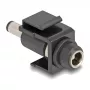 DeLOCK Keystone modulis nuolatinės srovės 5.5 x 2.1 mm lizdas – 5.5 x 2.5 mm kištukas juodas