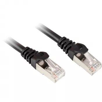 Tinklo kabelis Sharkoon 0,25 m Cat.6 RJ-45 S/FTP juodas