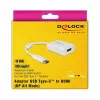 Vaizdo kabelio adapteris DeLOCK 63937 USB Type-C į HDMI 0,1 m Baltas