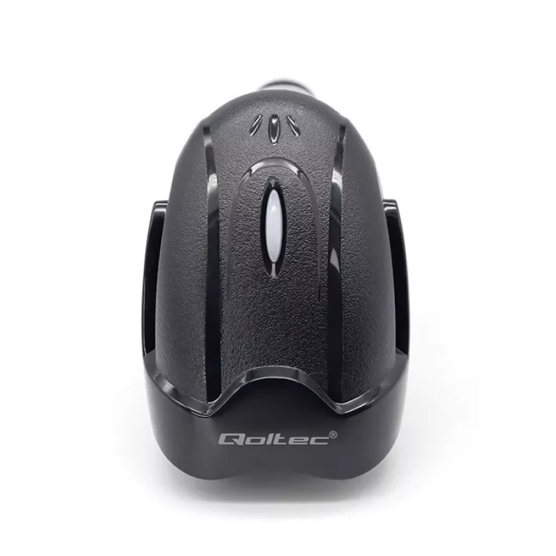 Belaidis brūkšninių kodų skaitytuvas QOLTEC 50856 – 1D ir 2D, USB, ABS korpusas, 170×62×100 mm, 203 g
