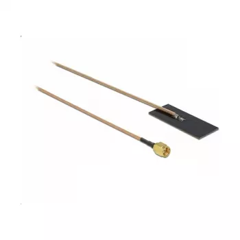 Antena DeLOCK 12610, vidaus, dviejų juostų, 1,2 dBi, SMA, 1 m RG-178