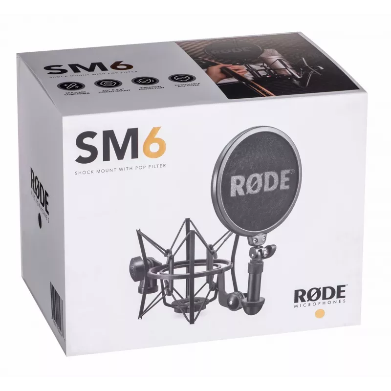 RODE SM6 smūgių slopintuvas su pop filtru, juodas