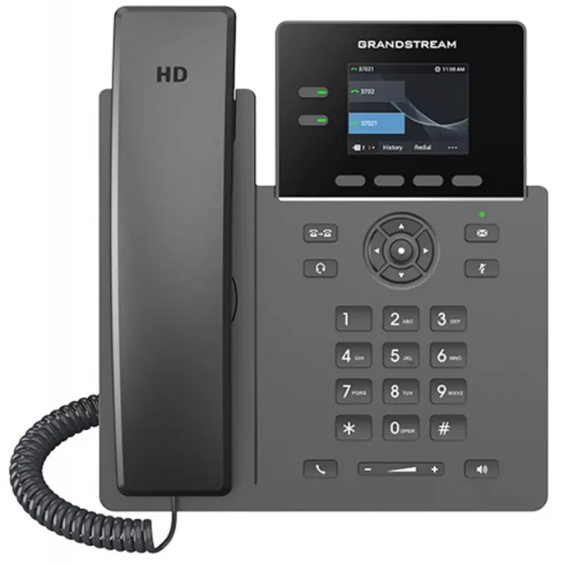 IP telefonas Grandstream GRP2610 2 linijų HD garsas, operatorinės klasės VoIP telefonas