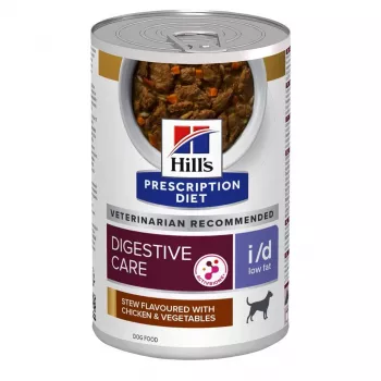 HILL'S Prescription Diet i/d Low Fat Stew su vištiena ir daržovėmis - šlapi šunų ėdalas - 354g