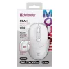 Defender Feam MM-296 52297 belaidė kompiuterio pelė, tylūs paspaudimai, optinė, 1600 DPI, USB, balta