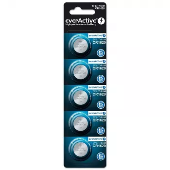 Ličio baterija mini everActive CR1620 5 vnt.