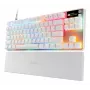 Mechaninė žaidimų klaviatūra TKL STEELSERIES Apex Pro TKL Gen 3 White — US išdėstymas, RGB, reguliuojami jungikliai