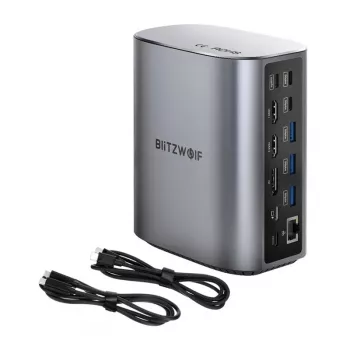 Dokų stotelė BlitzWolf BW-TH15 17v1 — 2x HDMI, DisplayPort, 4x USB-C