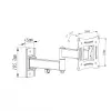 Laikiklis televizoriui LCD/LED 10-27 inch 15KG AR-82 reguliavimas vertikalus/horizontalus 28cm