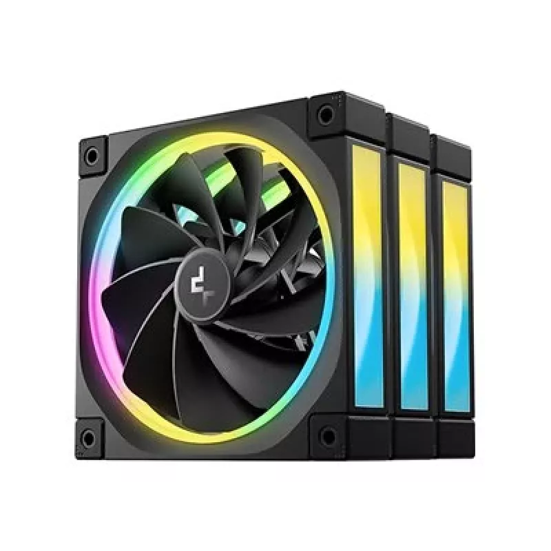 DeepCool FL12R 120mm ARGB korpuso ventiliatoriai 3 vnt. komplektas juodi