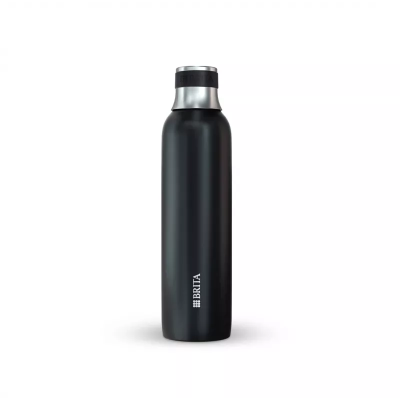 BRITA karbonizavimo butelis 650 ml, nerūdijantis plienas, juodas, tinkamas plauti indaplovėje