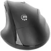 Manhattan ergonominė belaidė pelė, dešiniarankiams, reguliuojama 800/1200/1600 dpi, 2,4 GHz (iki 10 m), šeši mygtukai su slinkimo ratuku, kombinuotas USB-A ir USB-C imtuvas, juoda, AA baterija (įtraukta), trejų metų garantija