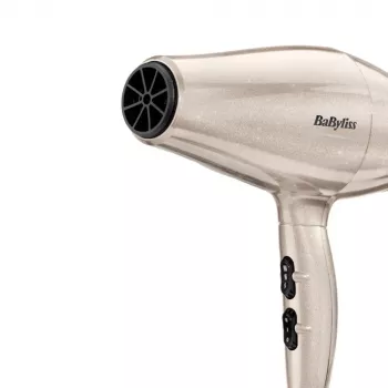 Plaukų džiovintuvas BABYLISS 5914PE – 2000 W, nuolatinės srovės variklis, 3 šilumos lygiai, 2 greičiai, šalto oro funkcija, juoda/auksinė/rožinis auksas