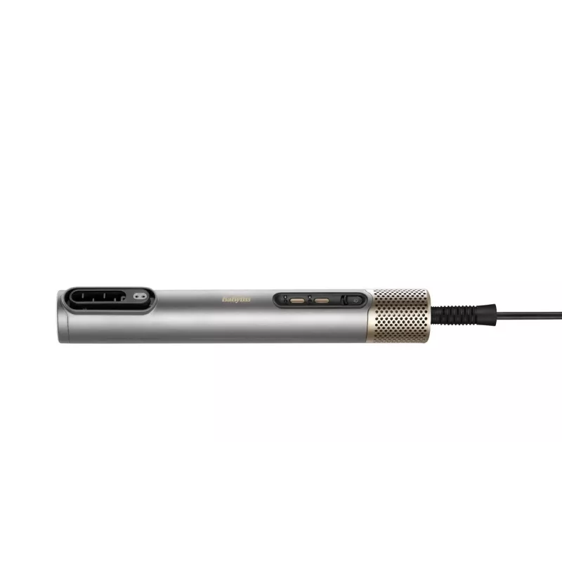 Plaukų formavimo rinkinys BABYLISS AS6555E — Airflow technologija, 4 šildymo lygiai, 2,5 m laidas, sidabrinis/auksinis