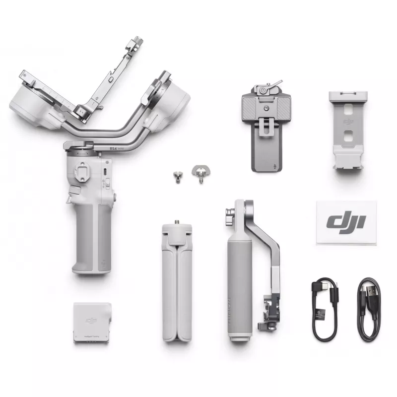 Gimbalinis stabilizatorius DJI RS 4 Mini Combo – kompaktiškas, lengvas rankinis stabilizatorius veidrodiniams fotoaparatams