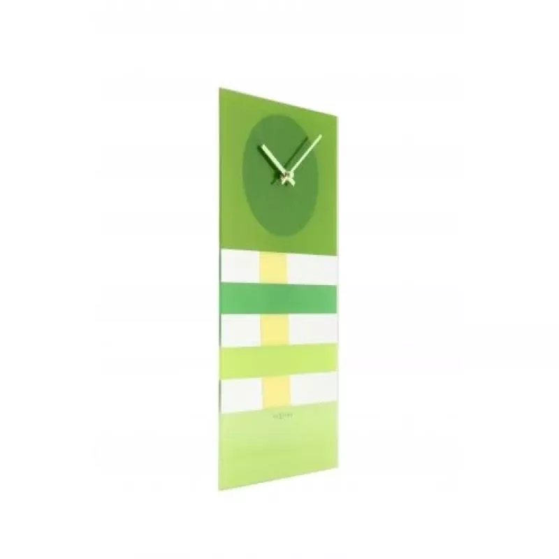 NeXtime 2855GN Bold Stripes sieninis laikrodis, 19 x 38 cm, žalias