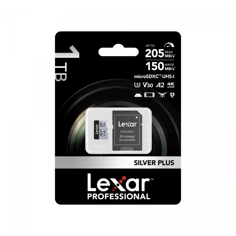 „Lexar Professional SILVER PLUS“ microSDXC UHS-I atminties kortelė 1TB