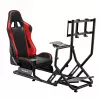 Lenktynių kokpitas huzaro Speed 6.0 su reguliuojama sėdyne, plieniniu rėmu, 30°–90° kampu, iki 120 kg, raudonas, 1080×1360×560 mm
