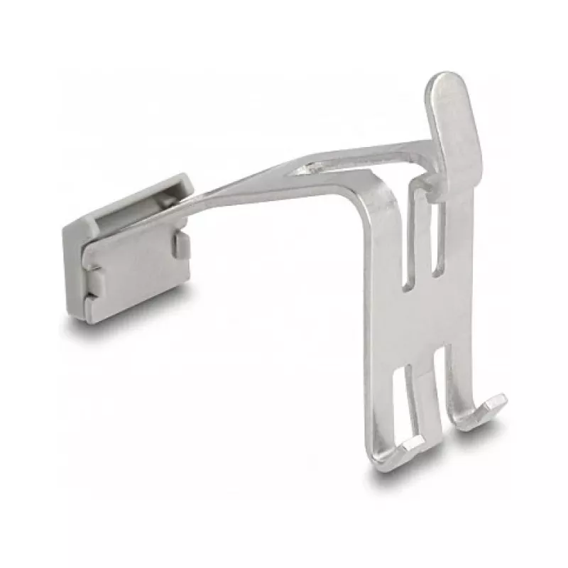 DeLOCK 66477 metalinis „Keystone“ laikiklis DIN bėgeliui, 1 prievadas, su etikete