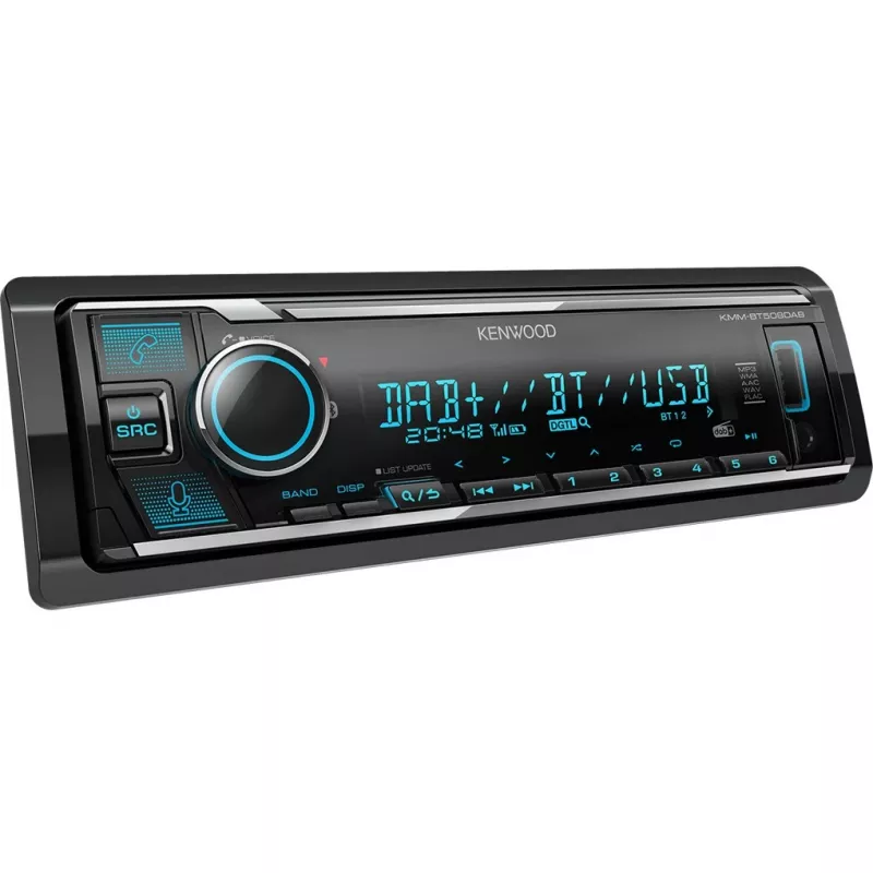 Kenwood KMM-BT508DAB automagnetola, 1 DIN, 200 W, juoda