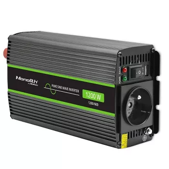 Automobilinis keitiklis Qoltec Monolith 1200 W juodas 24 V