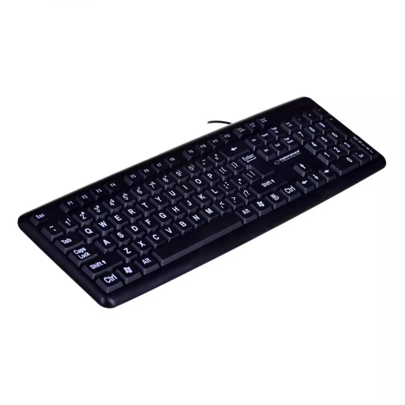 Esperanza EK129 klaviatūra USB QWERTY JK anglų kalba Juoda