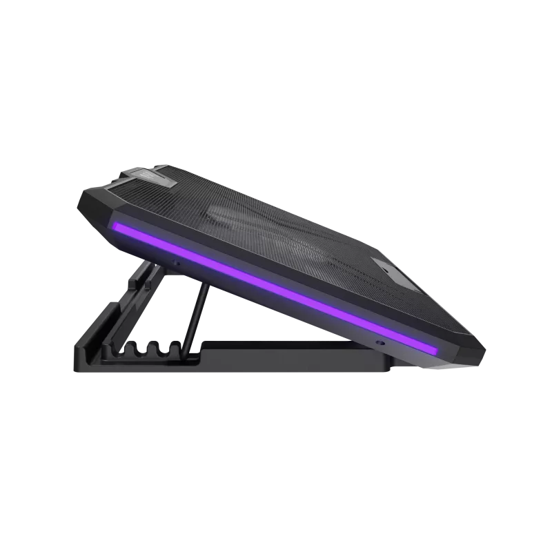 FURY GUNBAI G3 nešiojamojo kompiuterio aušinimo stovas 14.1–17.3 col., 2 ventiliatoriai, RGB apšvietimas, 2× USB