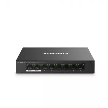 Mercusys MS108GP 8 prievadų Gigabit stalinis valdomas komutatorius su 7 PoE prievadais