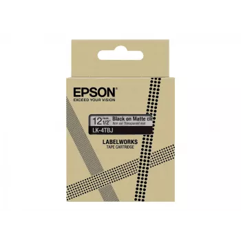 Epson C53S672065 juodas permatomas etikečių kasetė 1,2 cm pločio