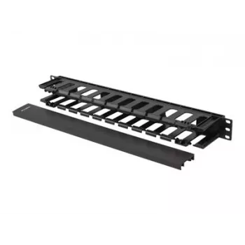 Lanberg 19 colių kabelių tvarkymas 1U, A tipas, plastikinis | AK-1703-B | Juoda