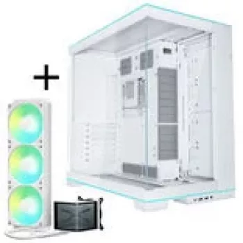 Lian Li O11D EVO RGB + TRYX PANORAMA SE ARGB Pilnas skysčio aušinimo komplektas - Baltas, 360mm
