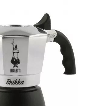 Bialetti Brikka Moka puodas 0.1 L Juodas, Nerūdijantis plienas