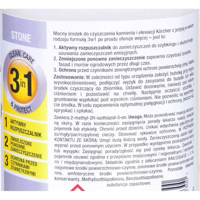 Valomasis koncentratas akmenims ir fasadams Karcher 6.295-765.0, 1000 ml