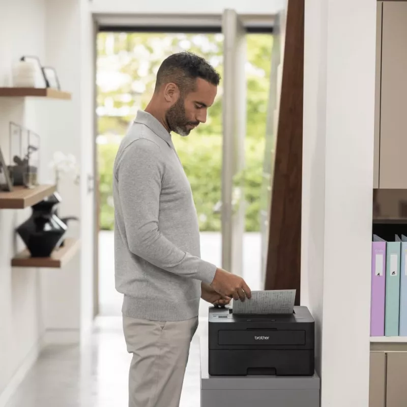 Lazerinis spausdintuvas Brother HL-L2460DNYJ1 – A4 nespalvotas, 34 ppm, dvipusis, Ethernet, 128 MB, 251 lapo padavimas
