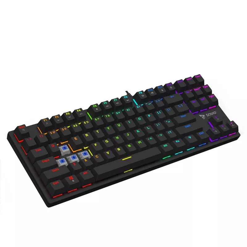 Mechaninė klaviatūra RGB Tempest X2 Outemu Blue Savio Savgk-tempest X2 Bl