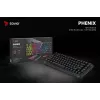 Savo Phenix SAVGK-RED mechaninė klaviatūra žaidimams 75% Gateron Pro RGB belaidė RF Bluetooth USB QWERTY