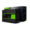 Automobilinis keitiklis Green Cell INV21 6000 W, 24V DC į 230V AC, 2x USB PD, aktyvus aušinimas, nuimamos DC jungtys, juodas