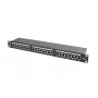 Pataisos skydelis 1U LANBERG PPS6-1024-B, 24 prievadų Cat6, metalinis, juodas, 442×114.5×44,5 mm