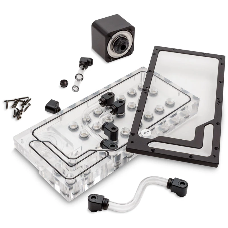 Paskirstymo plokštė EK Water Blocks EK-QuantumX Loophole D5 PWM Black Plexiglass
