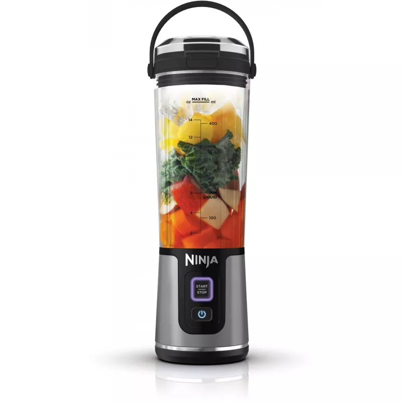 Sportinis blenderis Ninja BC151EUBK — 0,53 L dubuo, 14,4 W, baterija, ledo smulkinimas, juodas