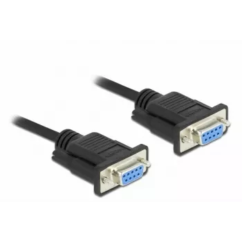 Serialinis kabelis DeLOCK 86604 juodas 10 m RS-232 Sub-D9