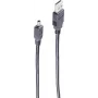 USB kabelis ShiverPeaks BS77261 1m USB A – Mini-USB B pilkas