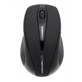Belaidė RF pelė ESPERANZA EM101K, ambidekstrinė, 1000 DPI, 2.4 GHz nano USB imtuvas, juoda